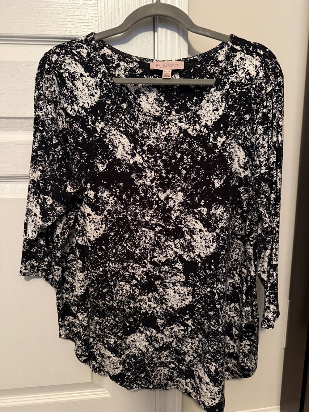 Philosophy Black and White Abstract Long Sleeve Tee